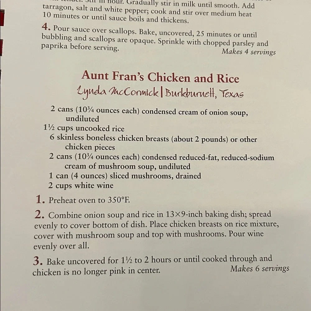 Cookbooks two casserole recipes and walmart associates Home Cooking 3 EUC